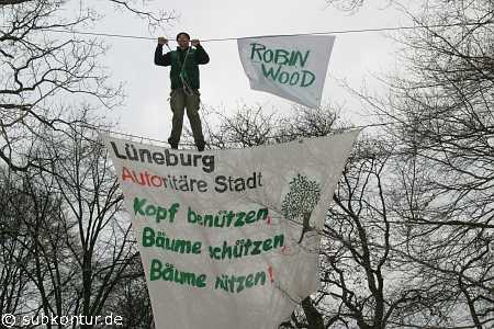 Baumbesetzung in Lüneburg